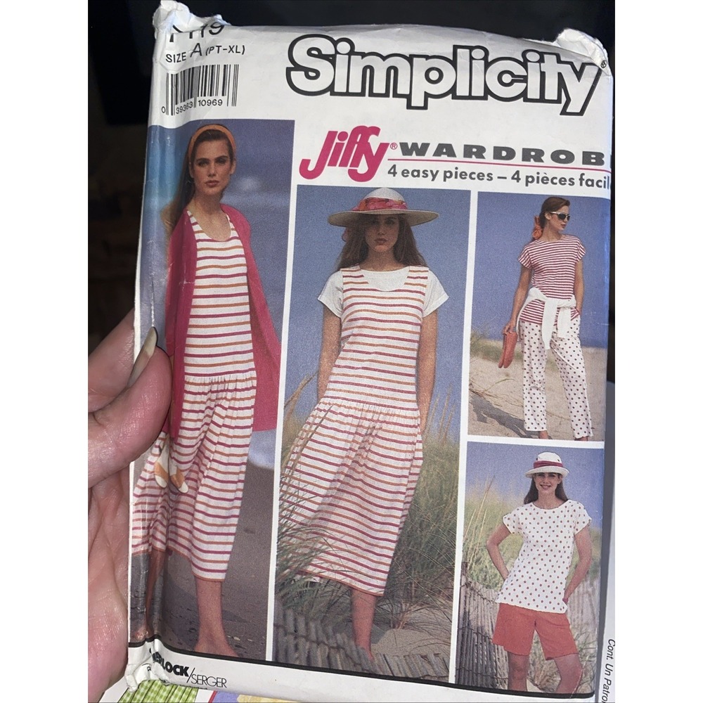 Simplicity 7123 Jiffy Wardrobe Pattern Pants Jumper Dress Jacket PT-XL UNCUT